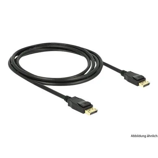 Delock Kabel DP 1.2 auf DP 2m schwarz 4k 60Hz Delock Kabel DP 1.2 auf DP 2m schwarz 4k 60Hz