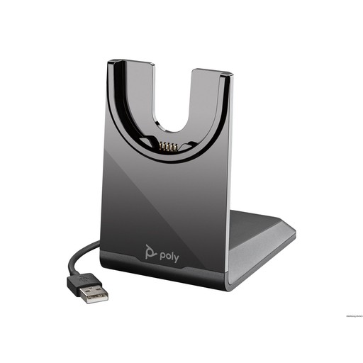 Poly Voyager Focus 2 UC USB-A Bluetooth Stereo Headset ANC BT-Dongle inkl. Charge Stand