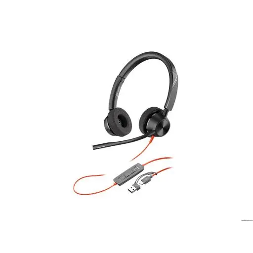 HP Poly Blackwire 3320 Stereo USB-C Headset +USB-C/A Adapter