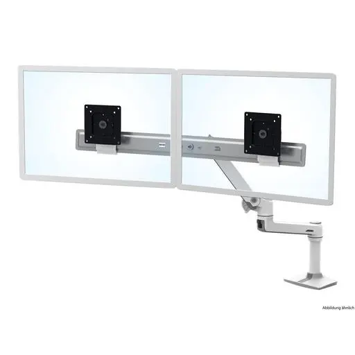 Ergotron LX Dual Direct LCD Arm für Tischbefestigung 25" weiß