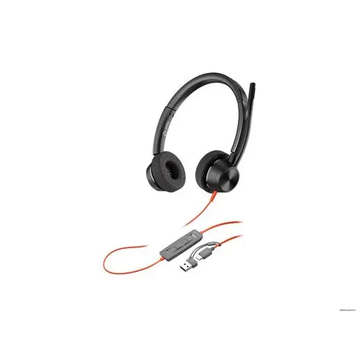HP Poly Blackwire 3320 Stereo USB-C Headset +USB-C/A Adapter