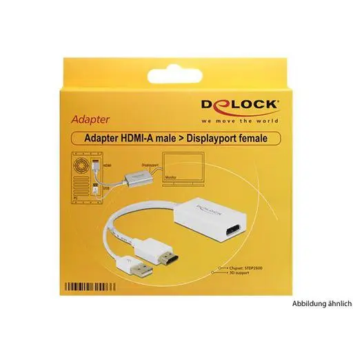 Delock Adapterkabel HDMI-A St. zu DisplayPort Bu.