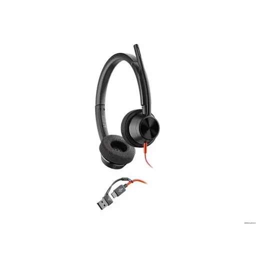 HP Poly Blackwire 3320 Stereo USB-C Headset +USB-C/A Adapter