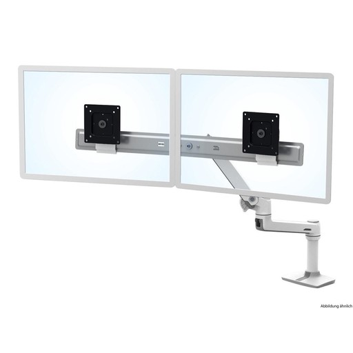 Ergotron LX Dual Direct LCD Arm für Tischbefestigung 25" weiß