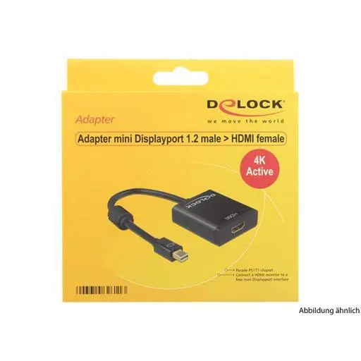 Delock Adapter Kabel mini DisplayPort 1.2 Stecker > HDMI Buchse