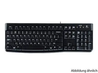 Logitech K120 Corded Keyboard Black USB UK