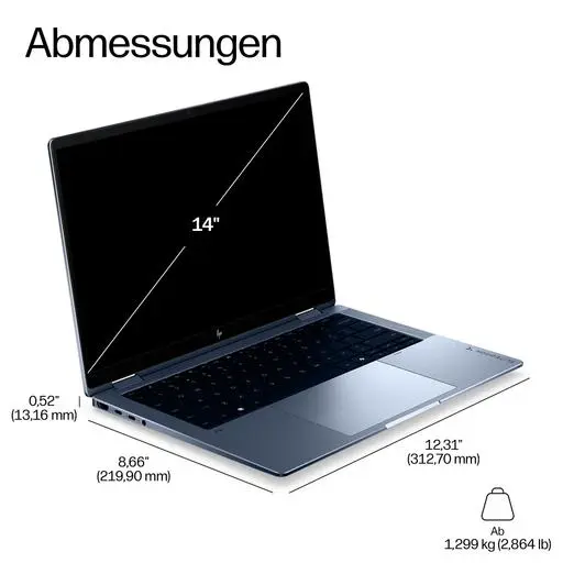 HP EliteBook X Flip G2i NGAI 14" Ultra 7 356H 32GB 1TB SV6 Touch 5G Blue