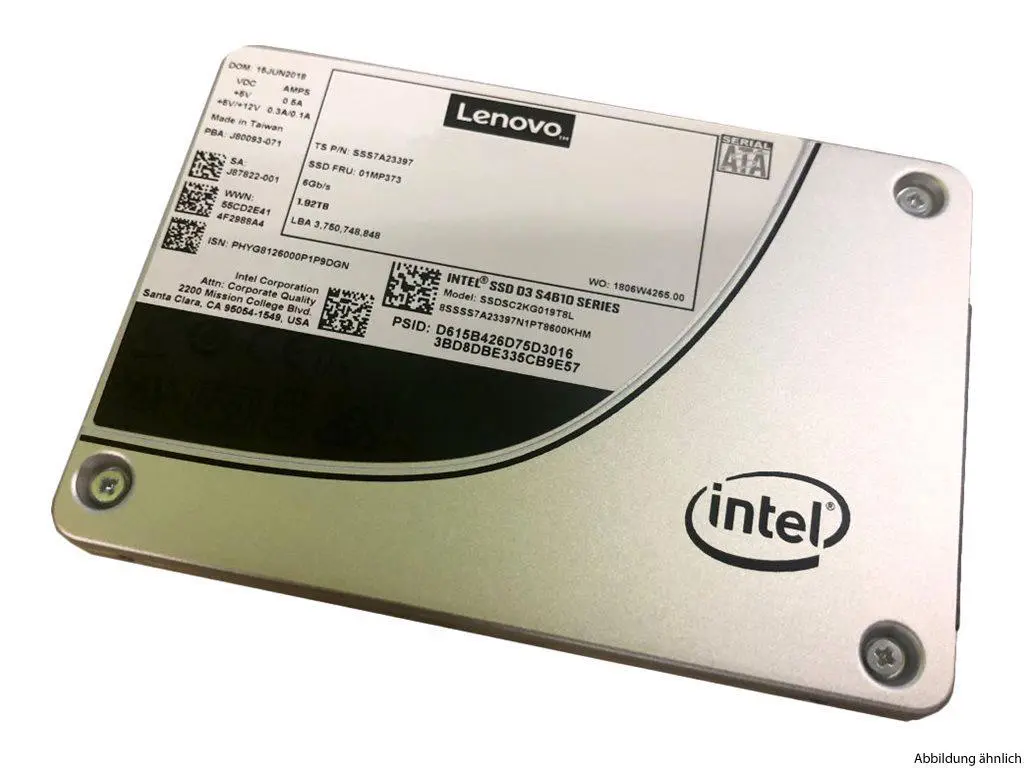 Lenovo ThinkSystem 480GB 6G SATA SSD SFF Mainstream HS