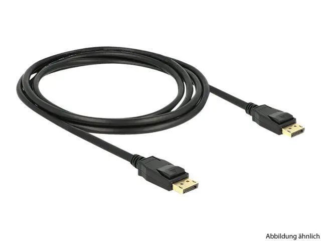 Delock Kabel DP 1.2 auf DP 2m schwarz 4k 60Hz Delock Kabel DP 1.2 auf DP 2m schwarz 4k 60Hz