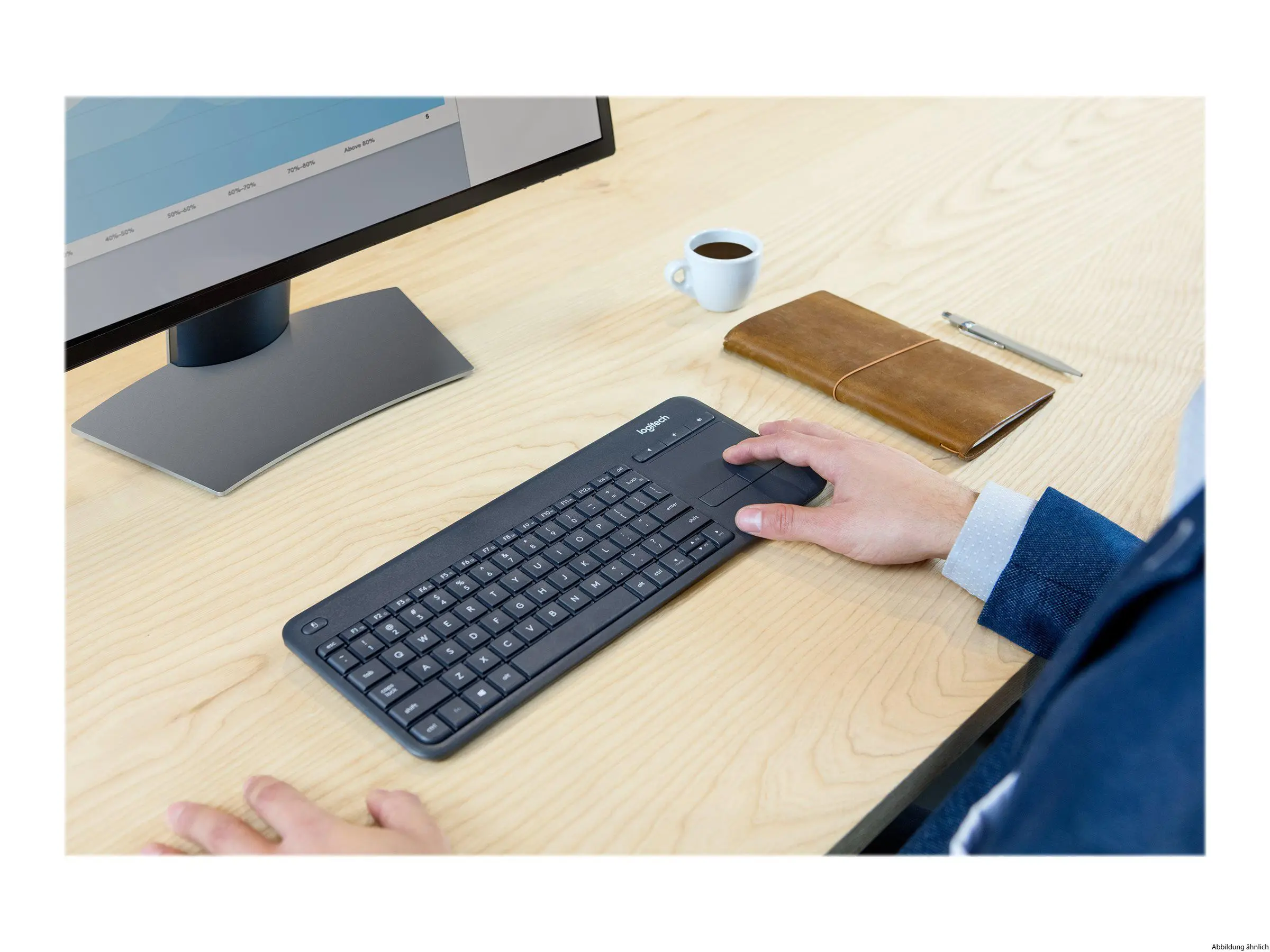 Logitech K400 Plus Wireless Touch Keyboard schwarz