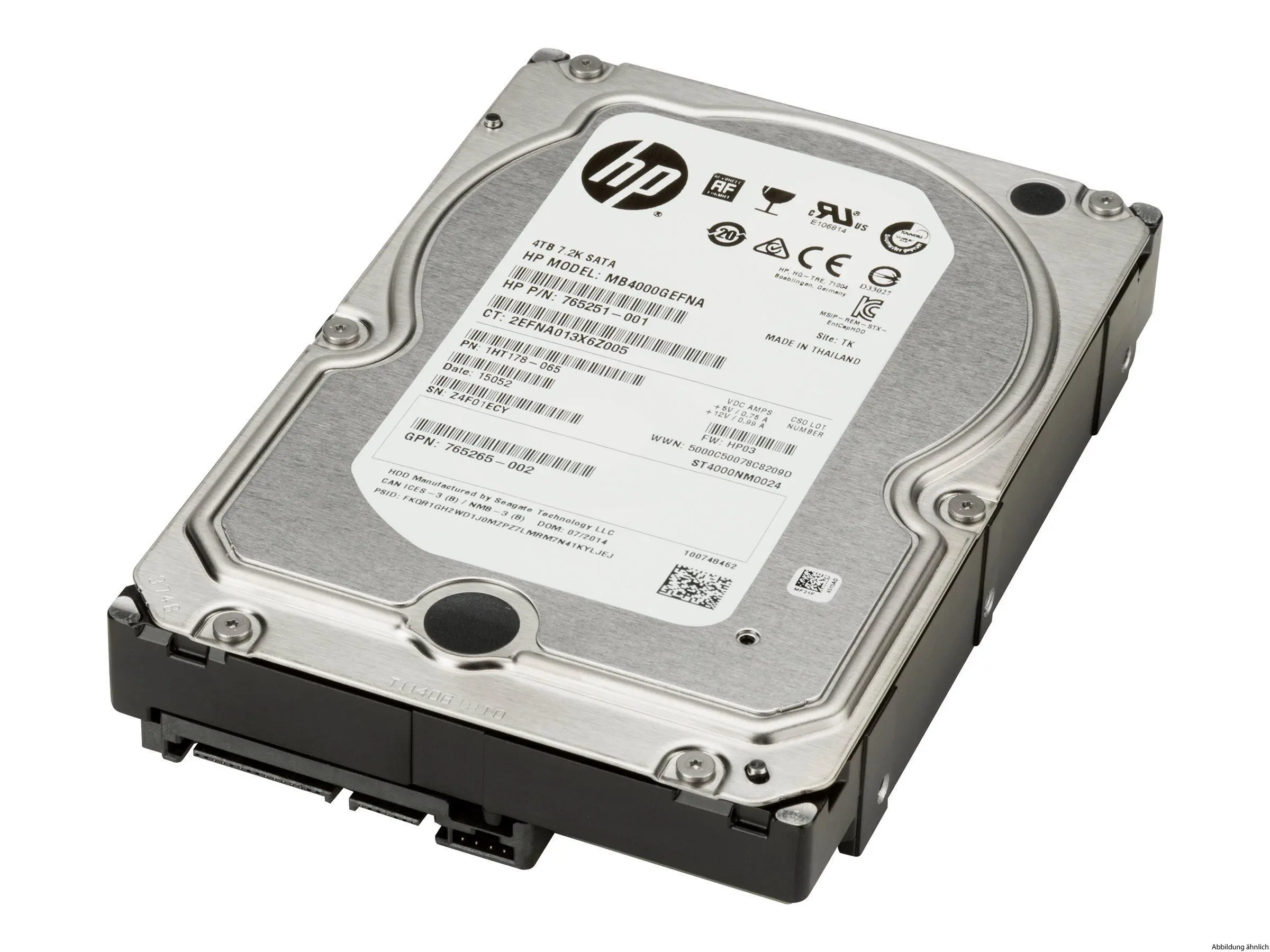 HP 4TB 6G SATA 7.2k ENT 3.5" NHP