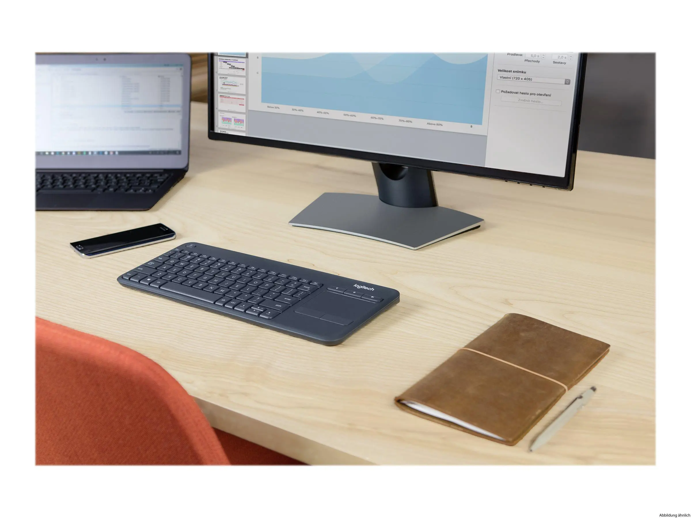Logitech K400 Plus Wireless Touch Keyboard schwarz