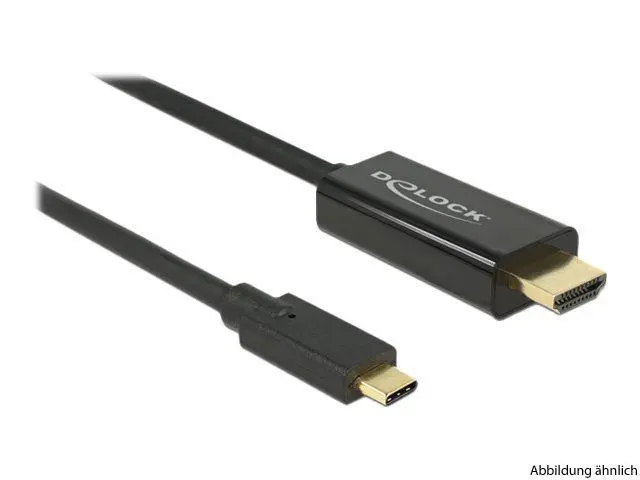 Delock 2m Kabel USB-C auf HDMI (DP Alt Mode) 2m schwarz 4k 60Hz