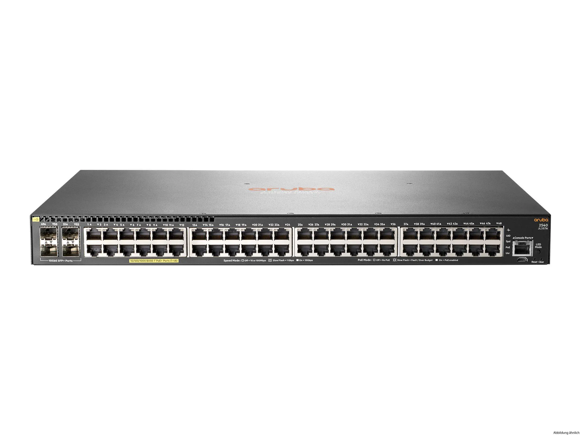 HPE Aruba 2540 48G PoE+ 4SFP+ Switch HPE Aruba 2540 48G PoE+ 4SFP+ Switch