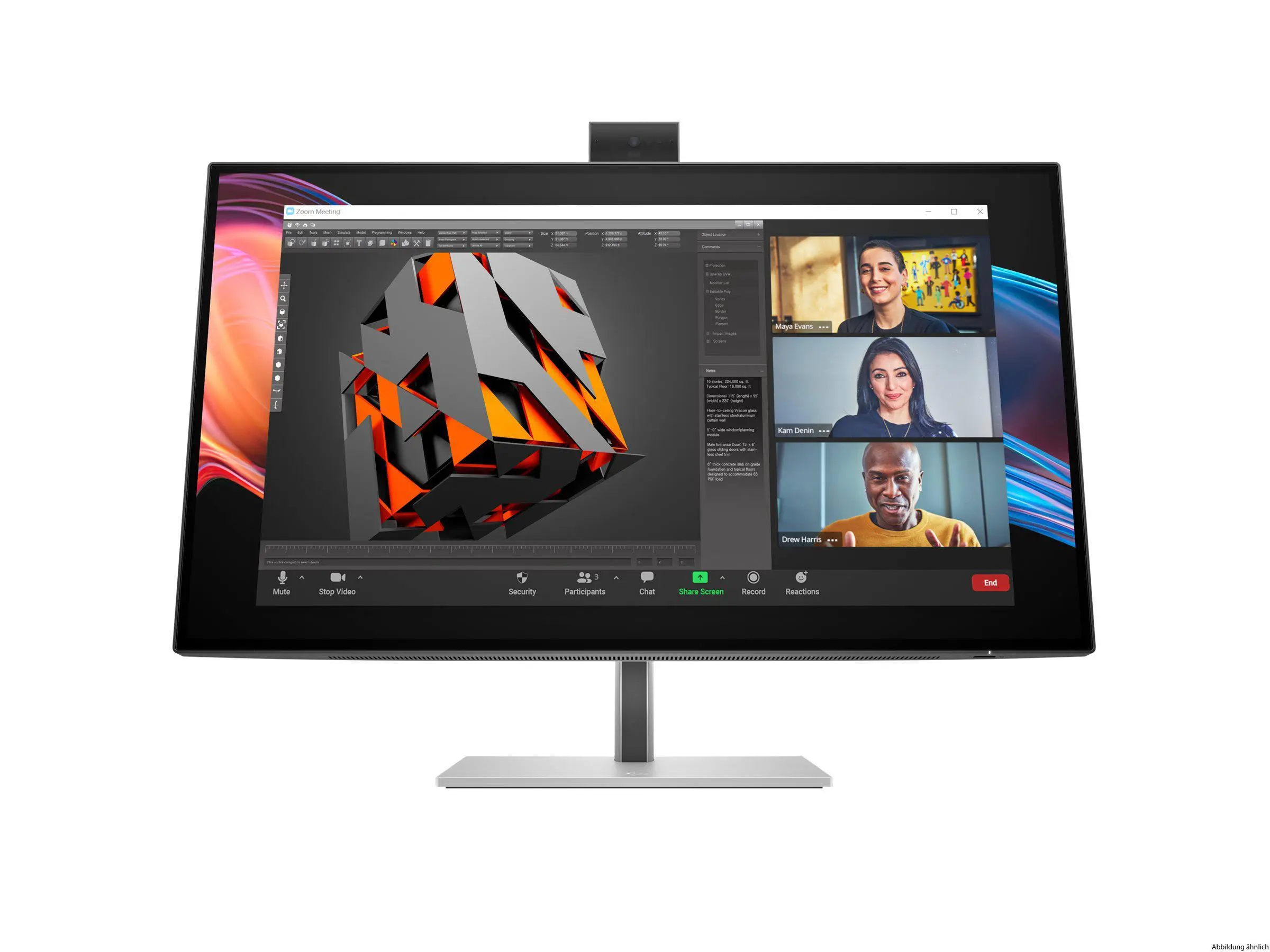 HP 727pm Series 7 Pro 27" IPS 4k USB-C Webcam TFT