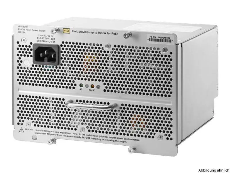 Aruba 5400R 1100W PoE+ zl2 Power Supply Aruba 5400R 1100W PoE+ zl2 Power Supply