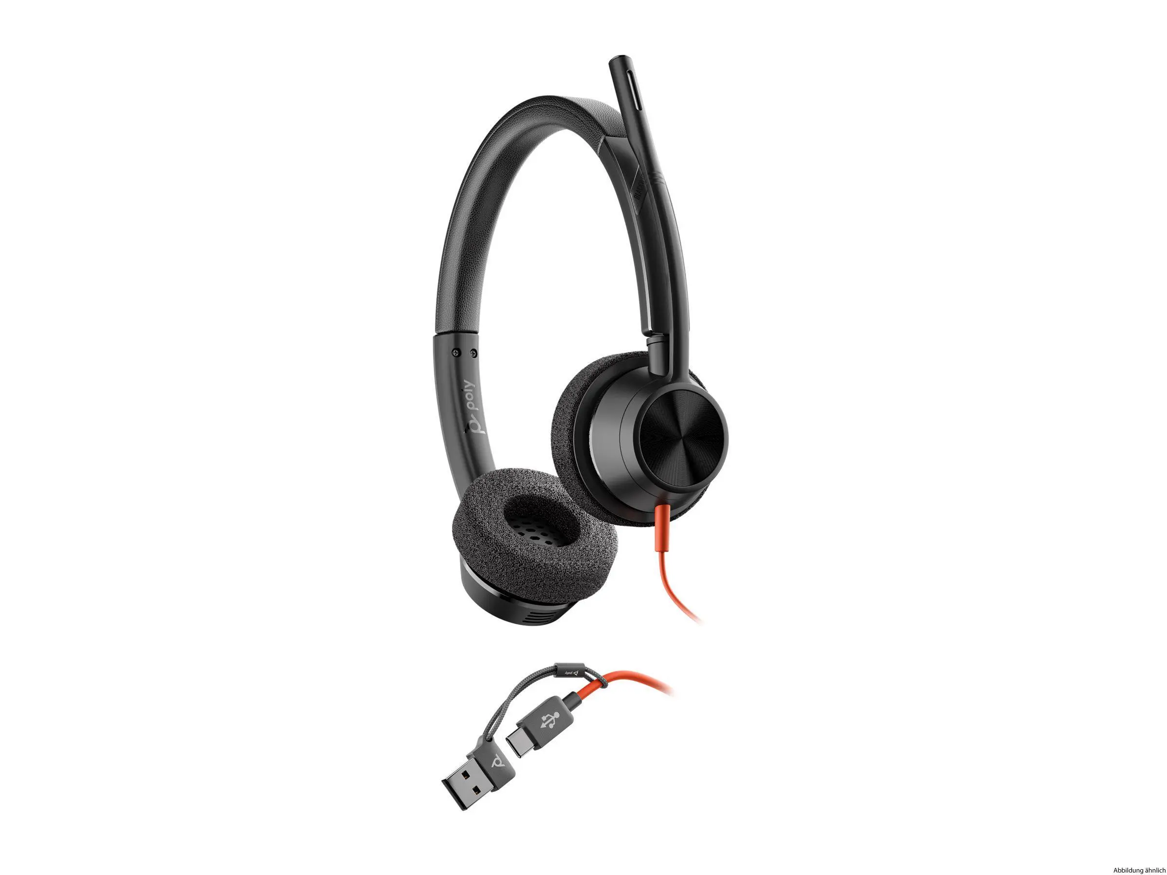 HP Poly Blackwire 3320 Stereo USB-C Headset +USB-C/A Adapter