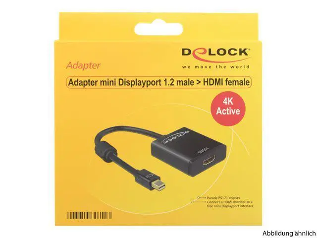 Delock Adapter Kabel mini DisplayPort 1.2 Stecker > HDMI Buchse