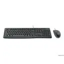 Logitech MK120 Corded Desktop Tastatur & Maus Black USB (DE)